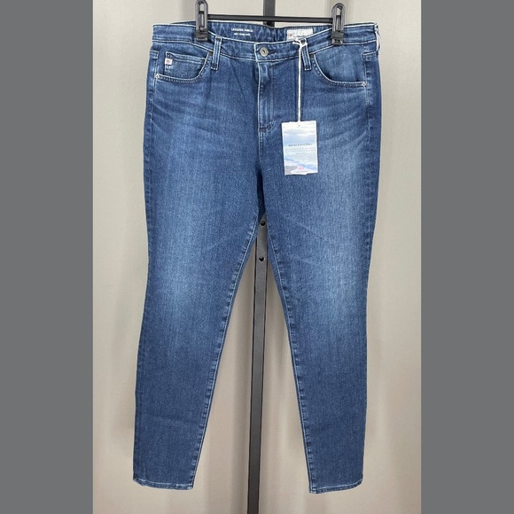 NEW Adriano Goldschmied Jeans Womens 32 blue denim skinny ankle designer casual - Picture 1 of 12